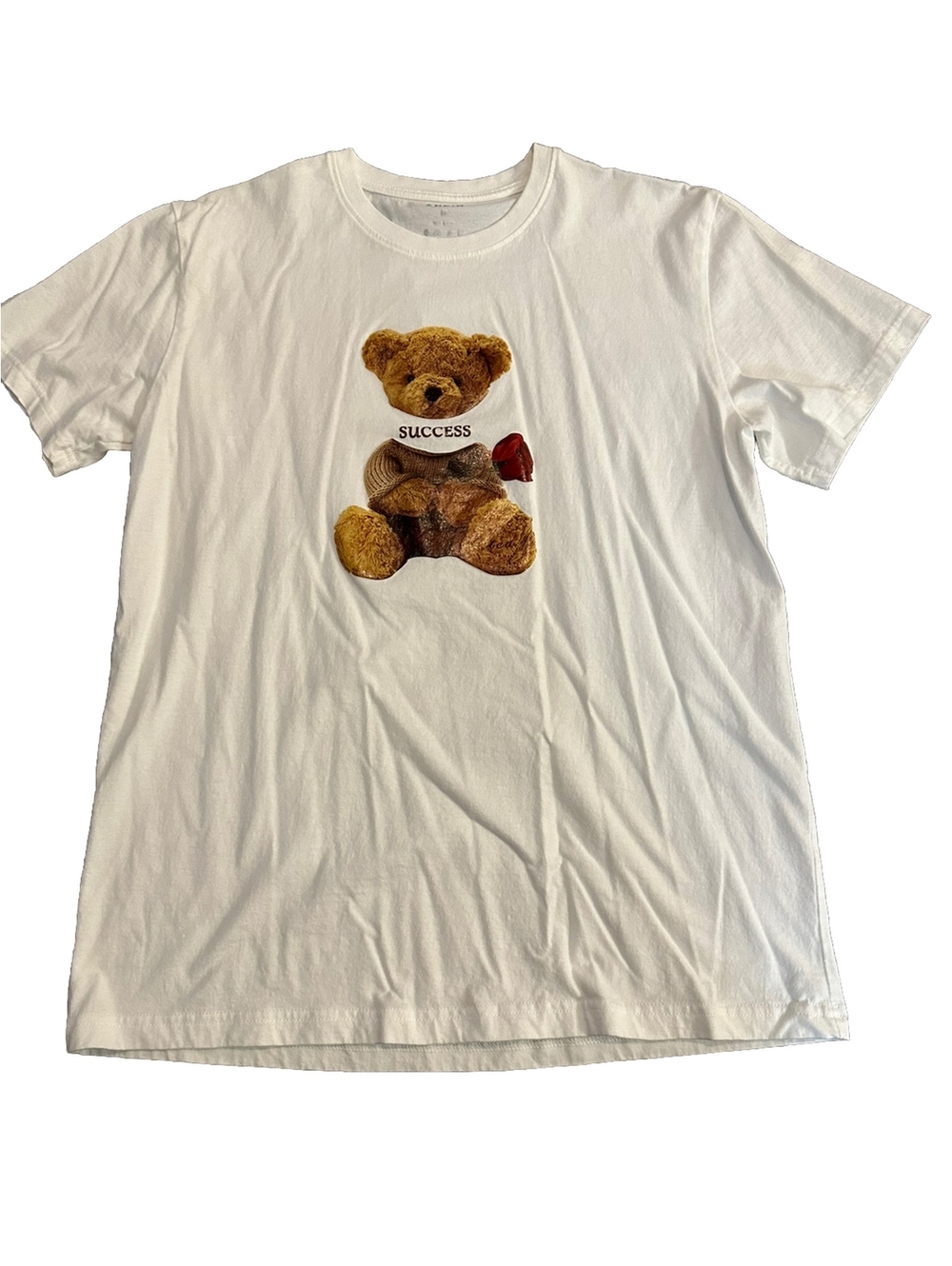 Shein Men M T-shirt Pictured Success Bear 🐻 Excellent Condition Never Worn